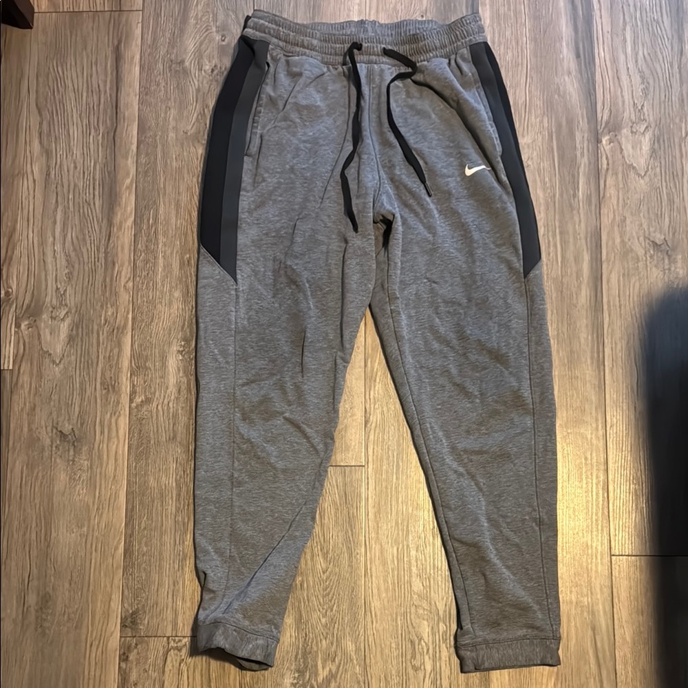Nike Gray Sweatpants with Tapered Jogger Style